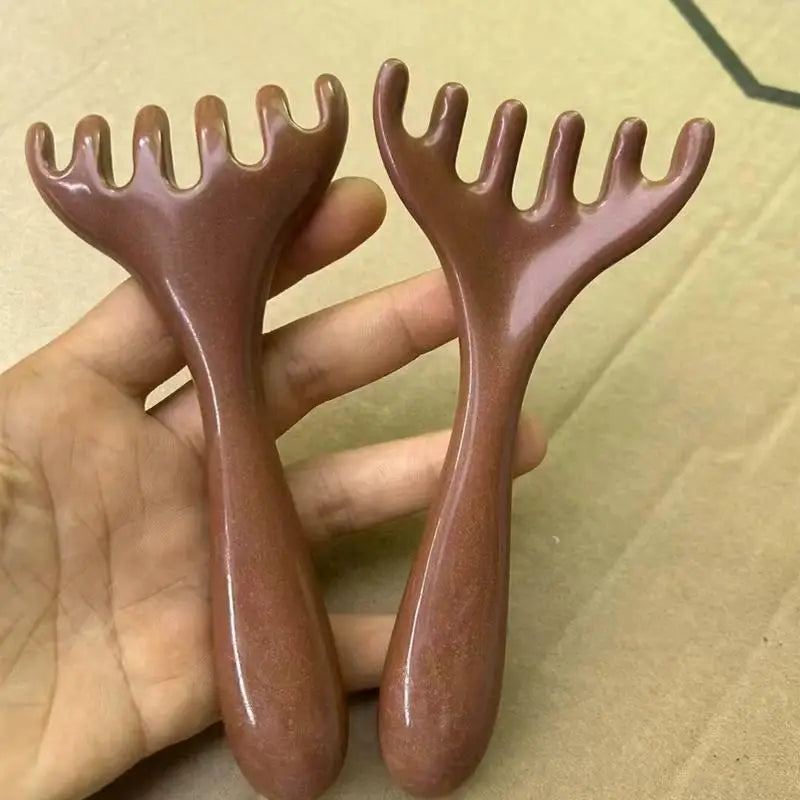 Head Massager Plastic Scalp Massage Gua Sha Head Relax Relief Stress Improve Sleep Scalp Scraping Massager Body Massage Tool