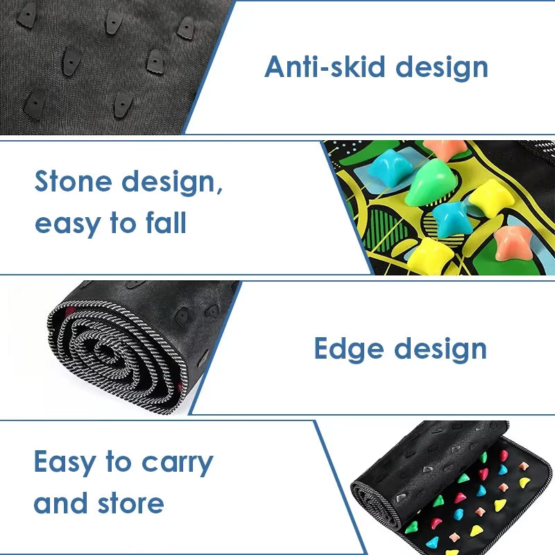 New Fingerpressure Board Foot Foot Massage Pad Health Walk Foot Pressure Board Massage Pad Imitation Goose Soft Stone Road