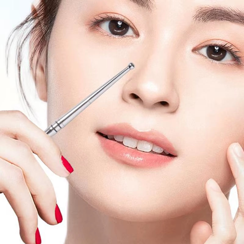 1Pcs Double Head Acupuncture Pen Facial Reflexology Tools Stainless Steel Trigger Point Massager Tool Deep Tissue Massage Tool