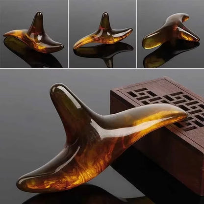 1Pc Triangle Amber Foot Feet Massager Massage Acupuncture Shiatsu Gua Sha Tool