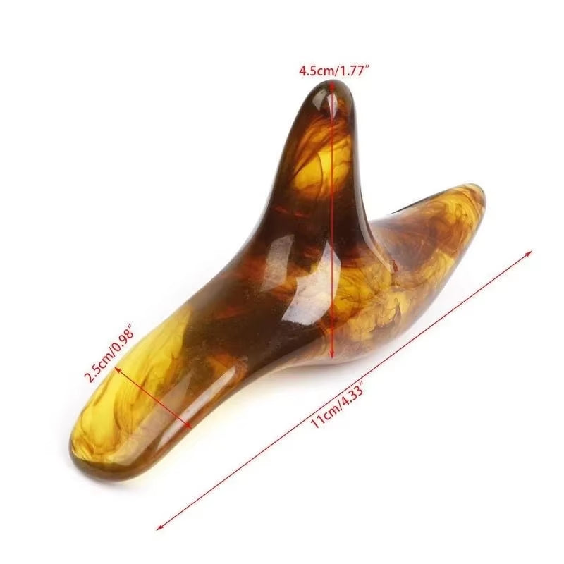 1Pc Triangle Amber Foot Feet Massager Massage Acupuncture Shiatsu Gua Sha Tool