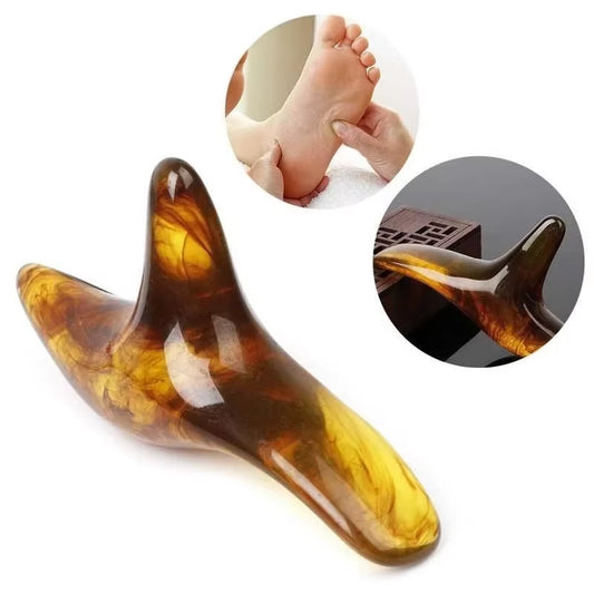 1Pc Triangle Amber Foot Feet Massager Massage Acupuncture Shiatsu Gua Sha Tool