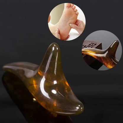 1Pc Triangle Amber Foot Feet Massager Massage Acupuncture Shiatsu Gua Sha Tool